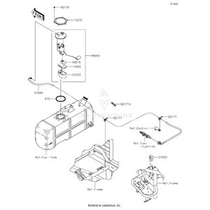 Tube-Assembly,Fuel by Kawasaki 51044-0926 OEM Hardware 51044-0926 Off Road Express Peach St