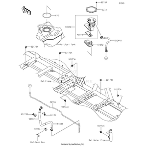 Tube-Assembly,Fuel Pump-Pipe by Kawasaki 51044-0992 OEM Hardware 51044-0992 Off Road Express Peach St