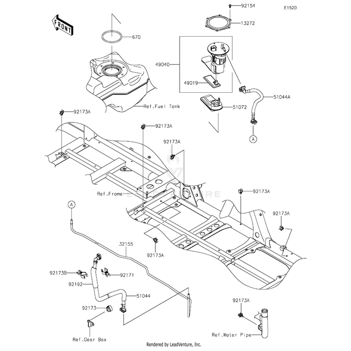 Tube-Assembly,Fuel Pump-Pipe by Kawasaki