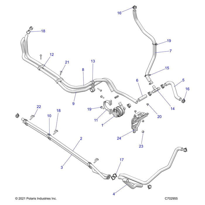 Tube-Coolant,Lt Lower by Polaris