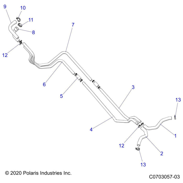 Tube-Coolant,Out,Rear,1.25 by Polaris