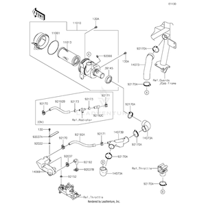 Tube,Crankcase-Breather by Kawasaki 92192-2522 OEM Hardware 92192-2522 Off Road Express Peach St