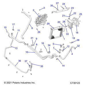 Tube-Hvac, Coolant, 2P by Polaris 5345381 OEM Hardware P5345381 Off Road Express