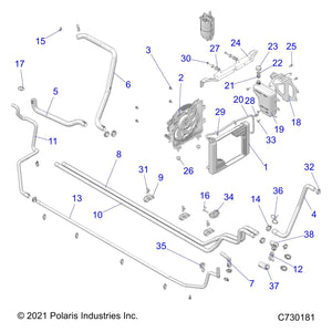 Tube-Hvac,Coolant,Crew by Polaris 5345382 OEM Hardware P5345382 Off Road Express