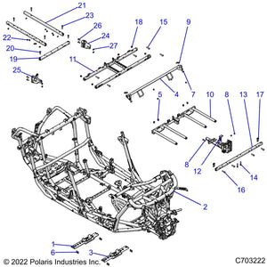 Tube-Seat Base,Front,Ecoat by Polaris 5340949-329 OEM Hardware P5340949-329 Off Road Express