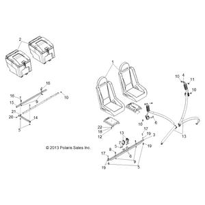 Tube-Seat Base,Rear,Blk by Polaris 5335107-458 OEM Hardware P5335107-458 Off Road Express