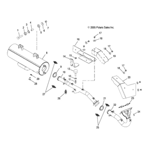 Tube Weld Exhst Hgh Tmp Pwdr Pn by Polaris 1261620-029 OEM Hardware P1261620-029 Off Road Express