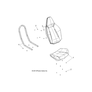 Tubular Seat Hoop Assembly, Bla by Polaris 2634133 OEM Hardware P2634133 Off Road Express