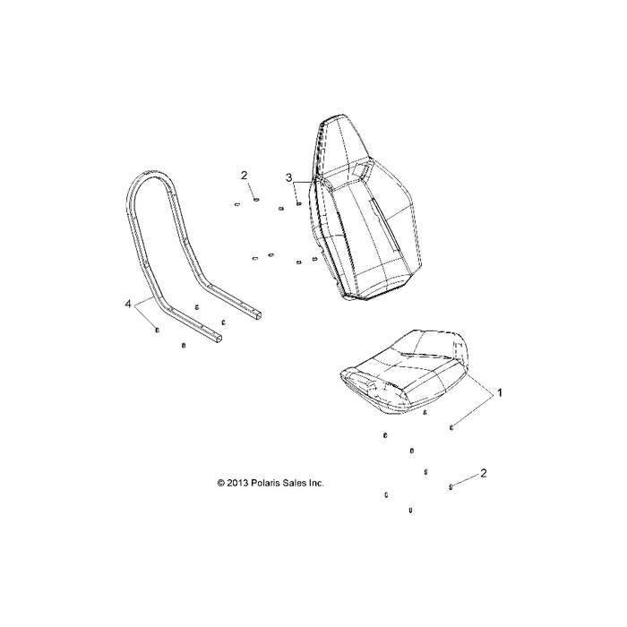 Tubular Seat Hoop Assembly, Bla by Polaris