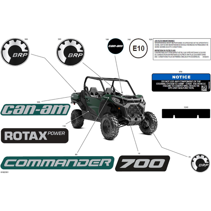 Tundra Green, Lateral Decal 700 by Can-Am