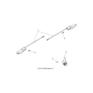 Turn Signal, Flat Black by Polaris 2411114-463 OEM Hardware P2411114-463 Off Road Express