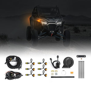 Turn Signal Kit Fit Polaris, Can-Am, Pioneer by Kemimoto B0401-00602BK Turn Signal Kit B0401-00602BK Kemimoto