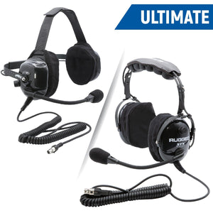 Ultimate Headset For Stereo And Offroad Intercoms - Over The Head Or Behind The Head by Rugged Radios Rugged Radios