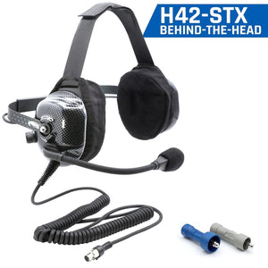 Ultimate Headset For Stereo And Offroad Intercoms - Over The Head Or Behind The Head by Rugged Radios H42-STX 01039374005778 Rugged Radios Behind The Head