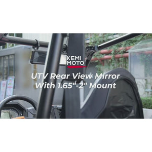 Ultra-Wide View UTV Rear View Mirror with 1.65"-2" Sturdy Gear Clamp by Kemimoto B0106-14702BK Rear View Mirror B0106-14702BK Kemimoto