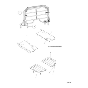 Under Box Protector, Left, Rgr by Polaris 5452556 OEM Hardware P5452556 Off Road Express