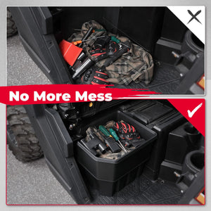 Under Seat Storage Box for Polaris Ranger XP 1000 / Crew (2018-2023) by Kemimoto B0113-14001BK Cargo Box B0113-14001BK Kemimoto