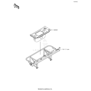 Underseat Cargo Box by Kawasaki 99994-1463 OEM Hardware 99994-1463 Off Road Express Drop Ship