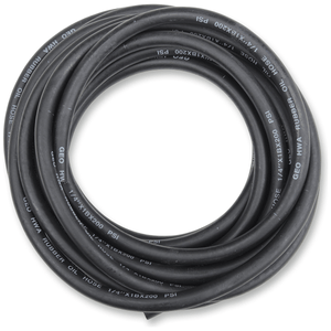 Universal Black Rubber Fuel And Oil Line 1/4" x 25' By Emgo 14-03711 Fuel Line 0711-0060 Parts Unlimited Drop Ship