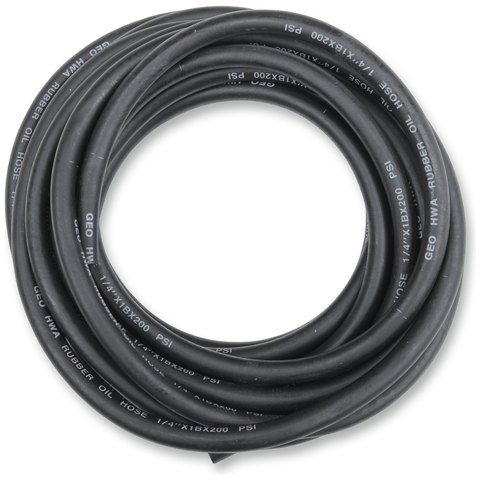 Universal Black Rubber Fuel And Oil Line 1/4" x 25' By Emgo