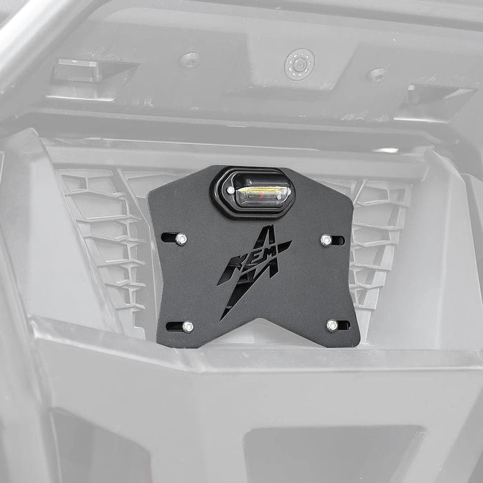 Universal LED License Plate Bracket Kit Fit Can-Am, Polaris by Kemimoto