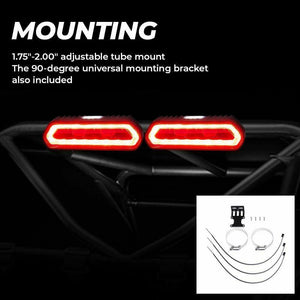 Universal Roll Bar Tail Light For RZR Ranger, Maverick X3 by Kemimoto B0803-01101BK Tail Light B0803-01101BK Kemimoto