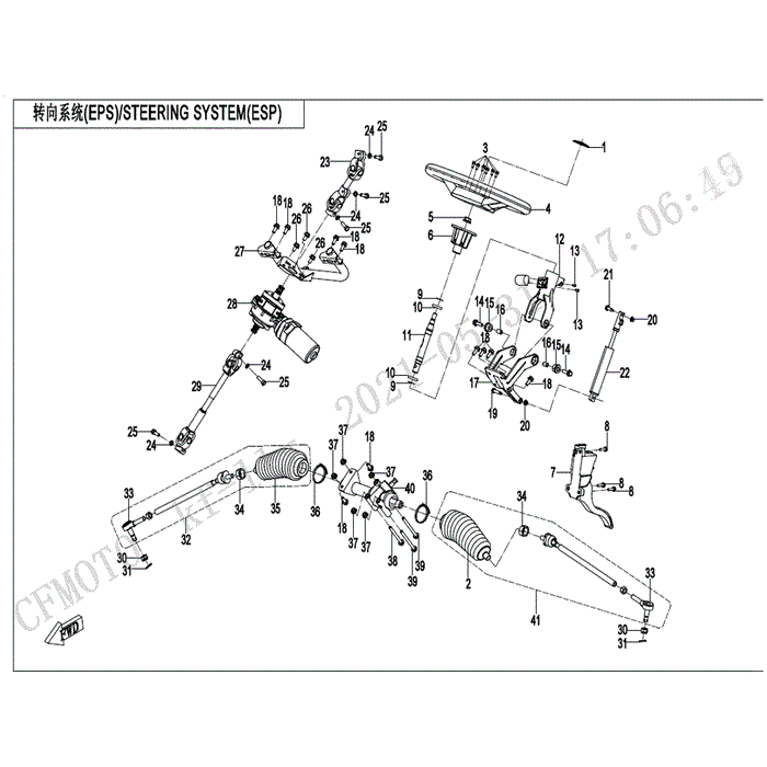 Universal Shaft Steering by CF Moto