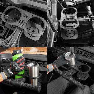 Upgrade Stable Garb Bar Cup Holder for Polaris RZR XP by Kemimoto B0113-13801BK Drink Holder B0113-13801BK Kemimoto