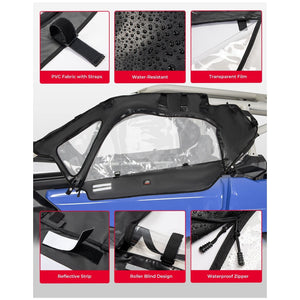 Upgraded Soft Cab Enclosure Upper Doors for Can-Am Maverick X3 by Kemimoto B0110-13701BK Upper Door B0110-13701BK Kemimoto