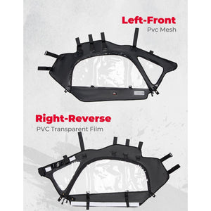 Upgraded Soft Cab Enclosure Upper Doors for Can-Am Maverick X3 by Kemimoto B0110-13701BK Upper Door B0110-13701BK Kemimoto