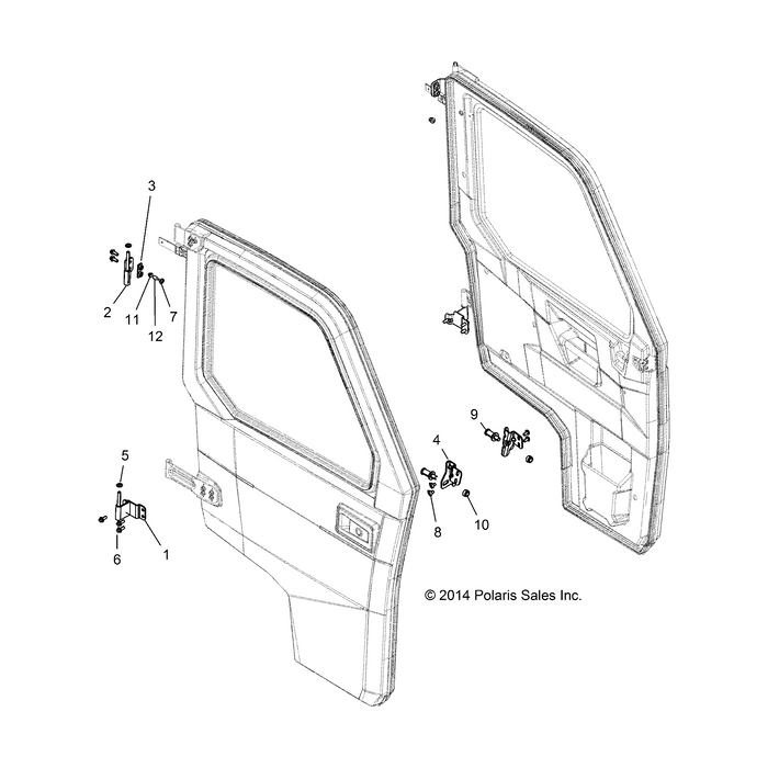 Upper Hinge, Left Side, Matte B by Polaris