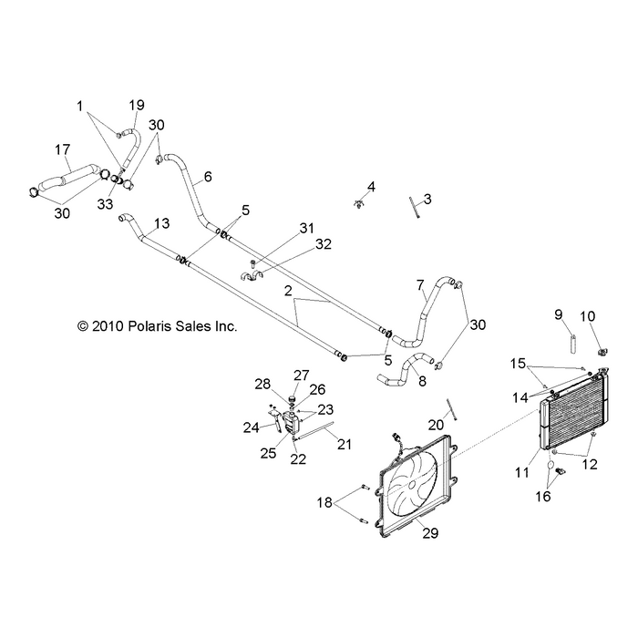 Upper Hose, Radiator by Polaris