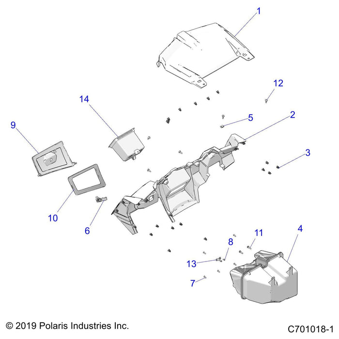 Upper Ip Assembly, Gloss Black by Polaris