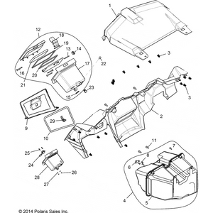 Upper Ip Assembly, Gloss Black by Polaris 2636288-070 OEM Hardware P2636288-070 Off Road Express