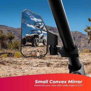 UTV 1.6"-2" Side Mirror for Polaris RZR, Pioneer, Can Am Maverick X3 by Kemimoto B0106-03501BK Side View Mirror B0106-03501BK Kemimoto