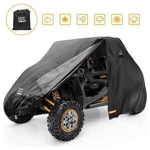 UTV 420D Waterproof Covers 2 Seater for Can-Am, Polaris, Kawasaki by Kemimoto B0115-00701BK Storage Cover B0115-00701BK Kemimoto