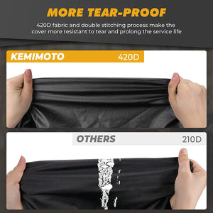 UTV 420D Waterproof Covers 2 Seater for Can-Am, Polaris, Kawasaki by Kemimoto B0115-00701BK Storage Cover B0115-00701BK Kemimoto