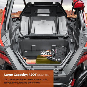 UTV 42QT Rear Cargo Storage Box for Polaris RZR PRO XP /XP 4 by Kemimoto B0113-04601BK Cargo Box B0113-04601BK Kemimoto