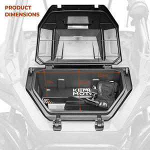 UTV 42QT Rear Cargo Storage Box for Polaris RZR PRO XP /XP 4 by Kemimoto B0113-04601BK Cargo Box B0113-04601BK Kemimoto