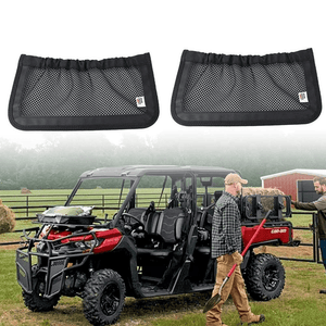 UTV Backrest Rear Storage Nets for Can Am Defender Max by Kemimoto B0113-04301BK Seat Bag B0113-04301BK Kemimoto