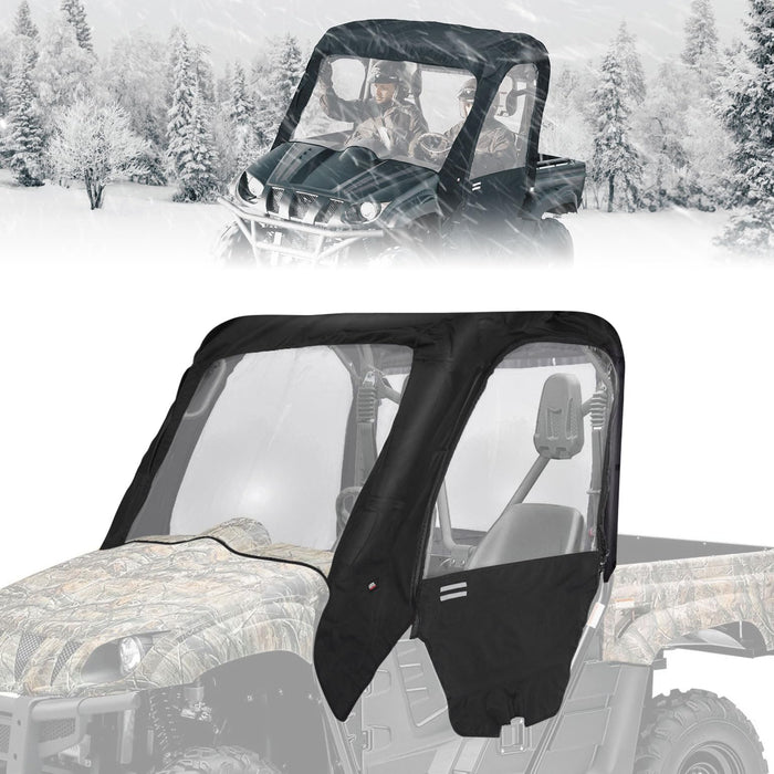 UTV Cab Enclosure Heavy-Duty 900D for Yamaha Rhino with Half Doors by Kemimoto