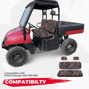 UTV Camo Seat Covers for Polaris Ranger 500 700 800 by Kemimoto B0109-00202 Seat Cover B0109-00202 Kemimoto