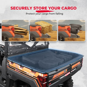 UTV Cargo Bed Cover for Polaris Ranger XP 1000 / Crew by Kemimoto B0108-02401BK Cargo Cover B0108-02401BK Kemimoto