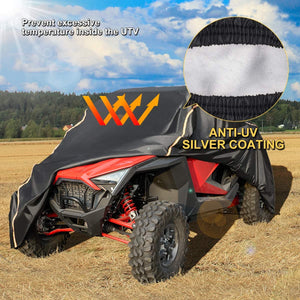 UTV Cover Heavy Waterproof Fit 2020-2022 Polaris RZR PRO XP by Kemimoto B0111-00701BK Storage Cover B0111-00701BK Kemimoto