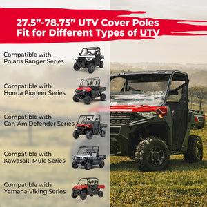 UTV Cover Support Poles with Metal Tripod Base For Can-Am, Polaris, Kawasaki by Kemimoto BZH0241-02 Storage Cover BZH0241-02 Kemimoto