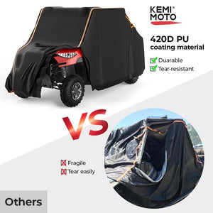 UTV Cover Waterproof 4-Seat 420D For Defender, Ranger, General by Kemimoto B0111-02701BK Storage Cover B0111-02701BK Kemimoto