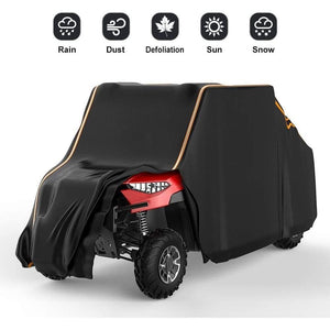 UTV Cover Waterproof 4-Seat 420D For Defender, Ranger, General by Kemimoto B0111-02701BK Storage Cover B0111-02701BK Kemimoto