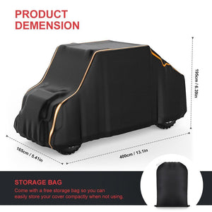 UTV Cover Waterproof 4-Seat 420D For Defender, Ranger, General by Kemimoto B0111-02701BK Storage Cover B0111-02701BK Kemimoto