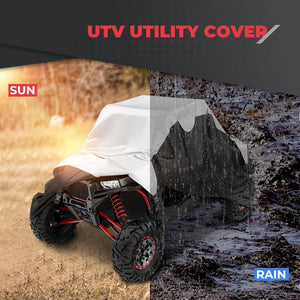 UTV Cover Waterproof 420D Fit Can-Am/ Polaris/ Kawasaki by Kemimoto B0115-00101 Storage Cover B0115-00101 Kemimoto