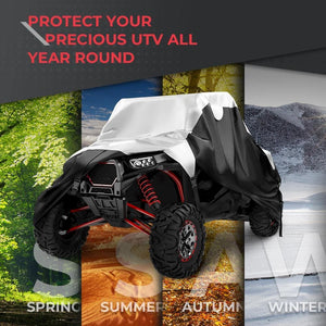 UTV Cover Waterproof 420D Fit Can-Am/ Polaris/ Kawasaki by Kemimoto B0115-00101 Storage Cover B0115-00101 Kemimoto